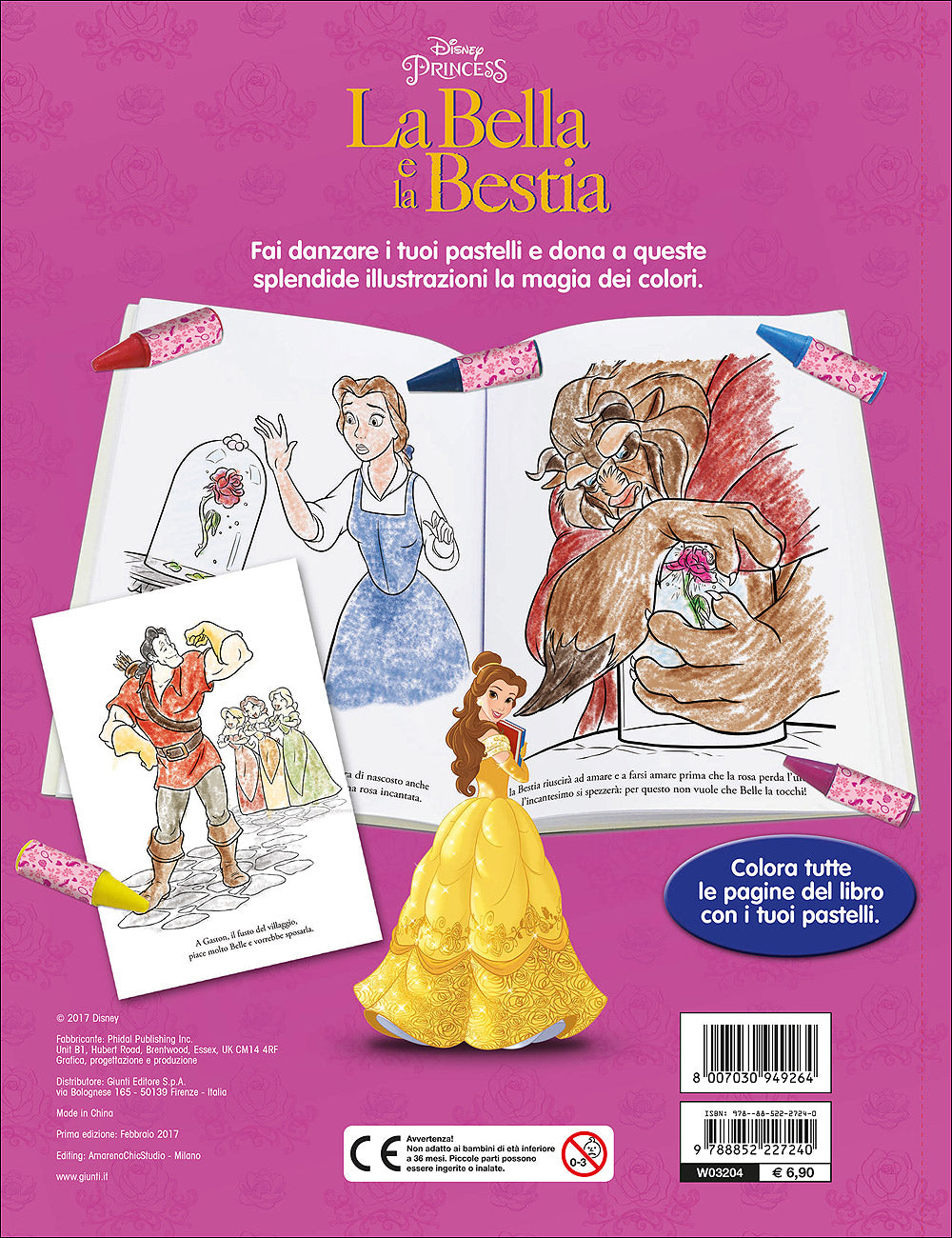 Libro Pastello - La Bella e la Bestia::12 mini pastelli per colorare!