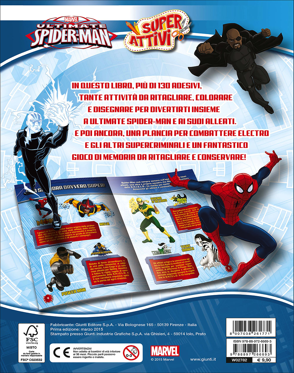 Super Attivi - Ultimate Spider-Man::Gioca, ritaglia, colora e disegna! - Più di 130 adesivi!