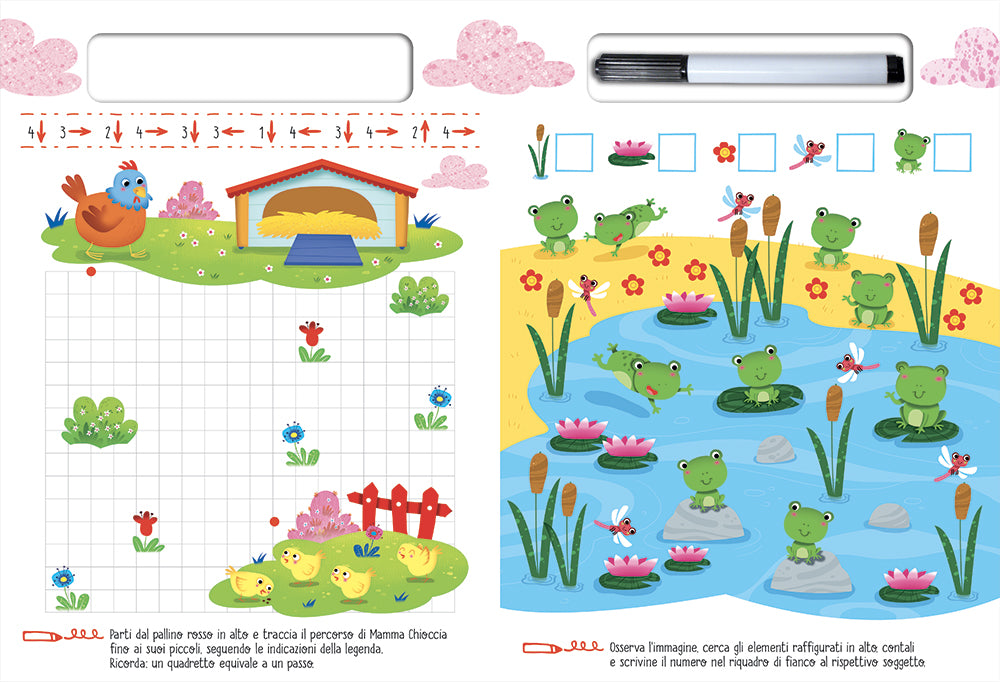 Imparo i numeri con il libro lavagna