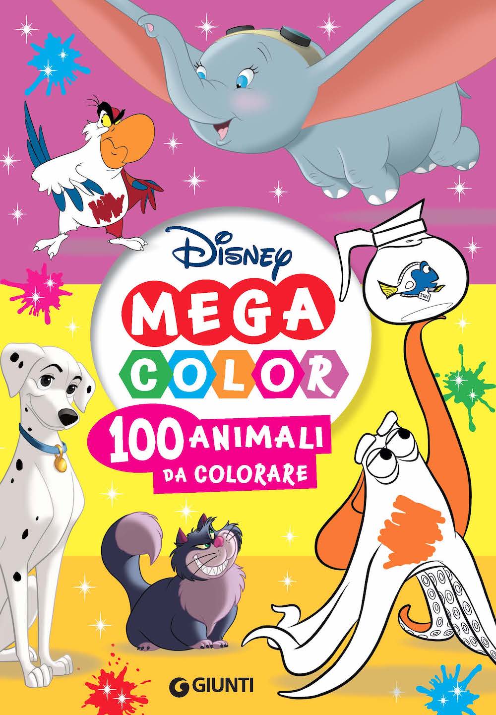 Mega color Disney 100 animali da colorare, Walt Disney