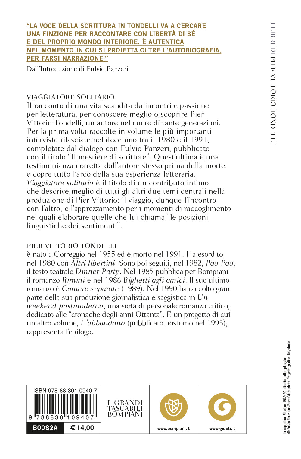 Viaggiatore solitario ::Interviste e conversazioni 1980-1991