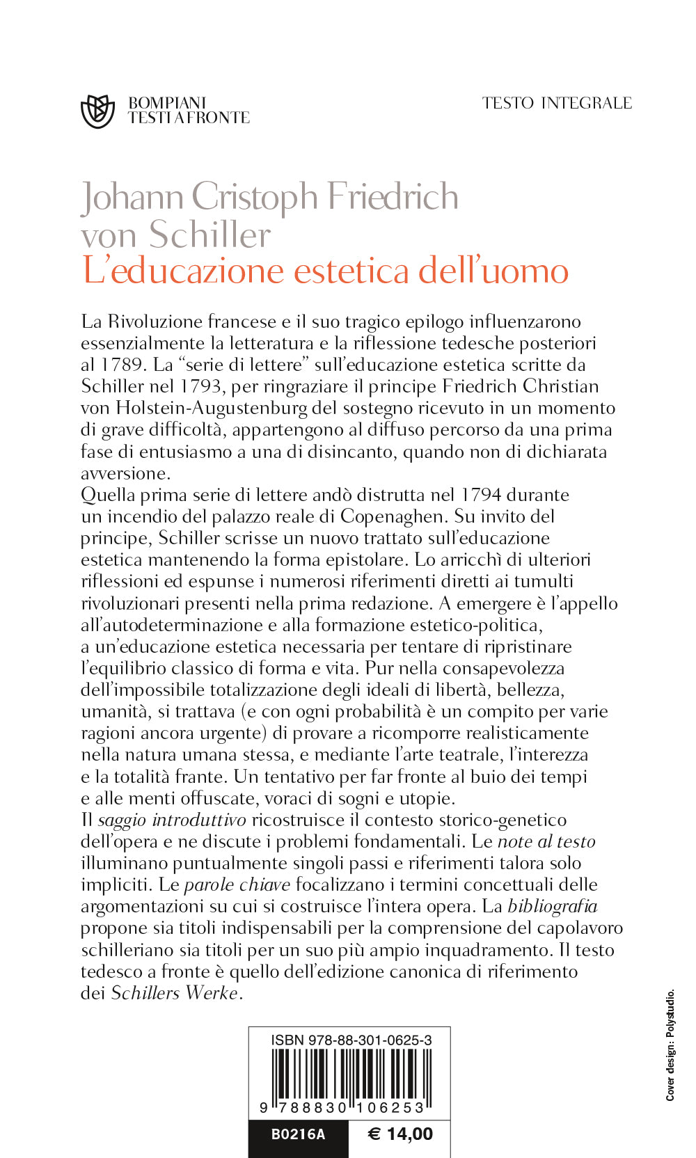 L'educazione estetica dell'uomo::Testo tedesco a fronte. Nuova edizione