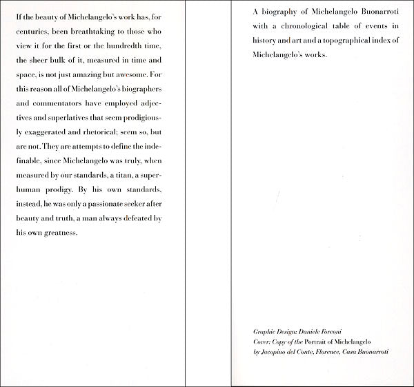 Michelangelo. Biography of a Genius (in inglese)