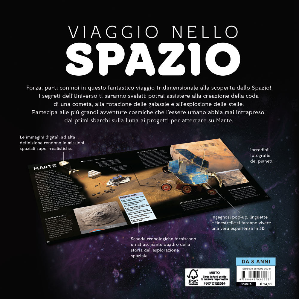 Viaggio nello spazio::Viaggio interattivo nel sistema solare e oltre - Pop-up, linguette, dischi rotanti, finestrelle