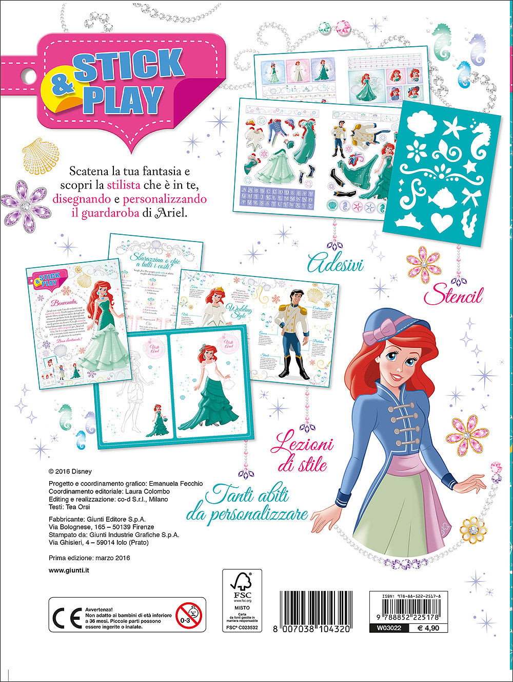 Stick&Play - La Sirenetta::Vesti e crea la moda - Più di 140 adesivi