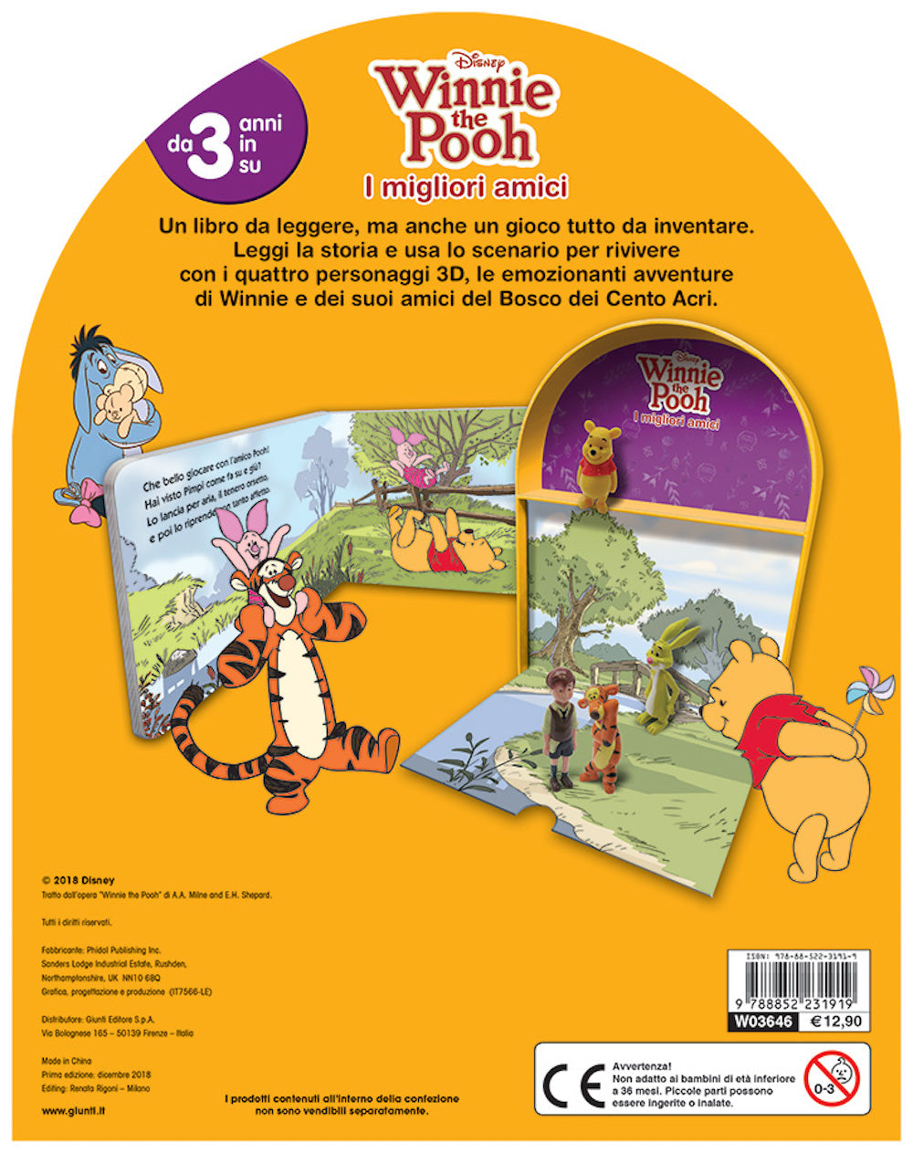 Winnie the Pooh - LibroGiocaKit - I migliori amici::Con 4 personaggi 3D e 1 scenario per giocare!