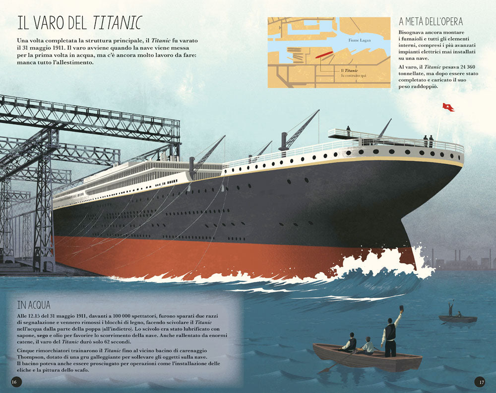 Costruisci il Titanic::Costruisci una nave di 65cm – Libro + modellino con 48 pezzi