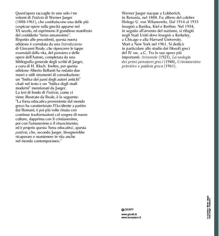 Paideia::La formazione dell'uomo greco