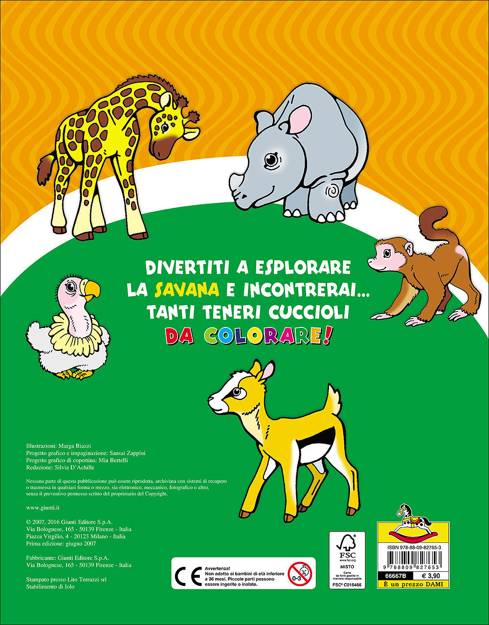 I cuccioli della Savana da colorare::Con 4 pagine di giochi!