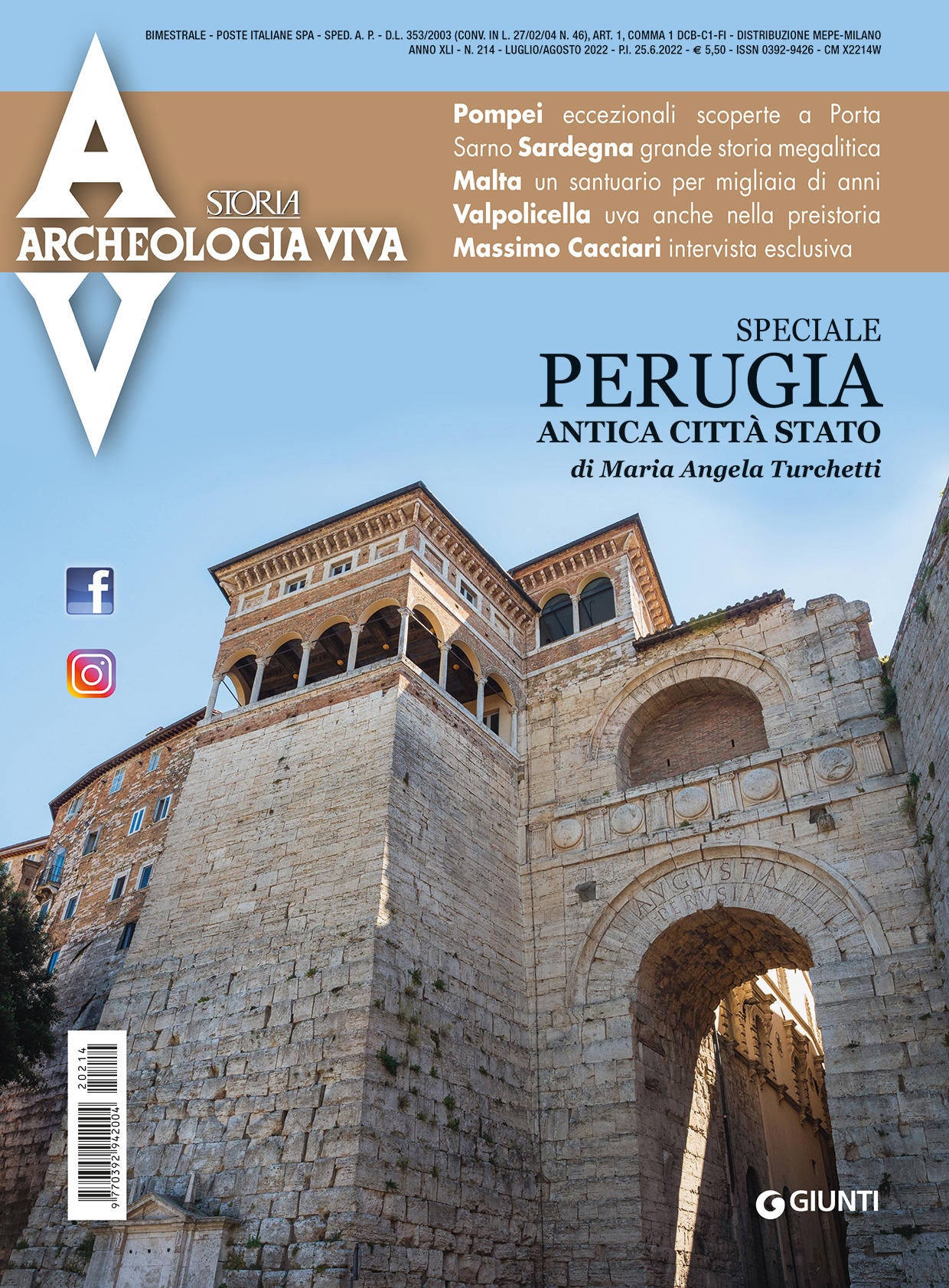 Archeologia Viva n. 214 - luglio/agosto 2022::Rivista bimestrale