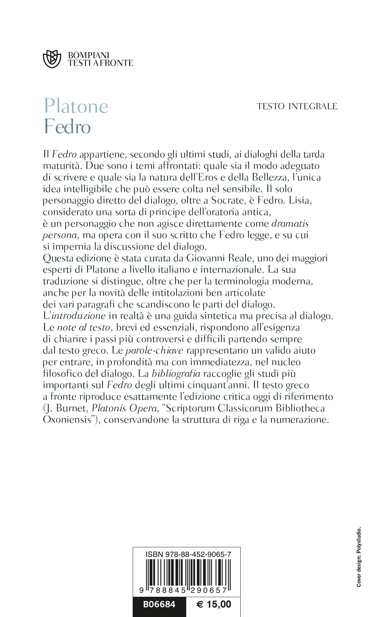 Fedro::Testo greco a fronte