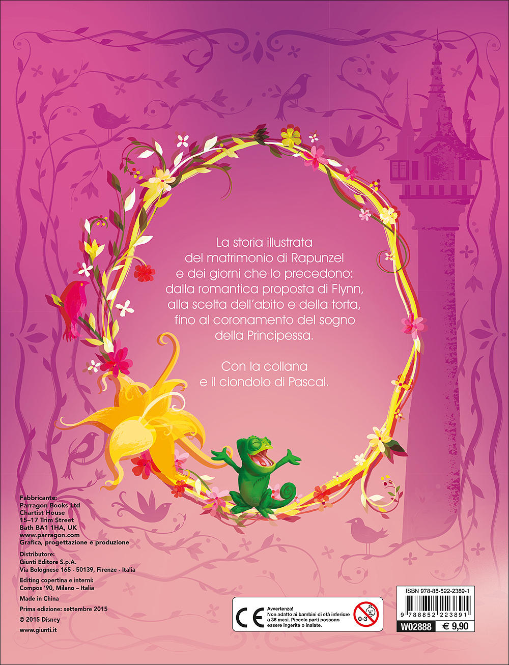 Libro gioiello - Il più bel giorno di Rapunzel::Con la collana e il ciondolo da Principessa