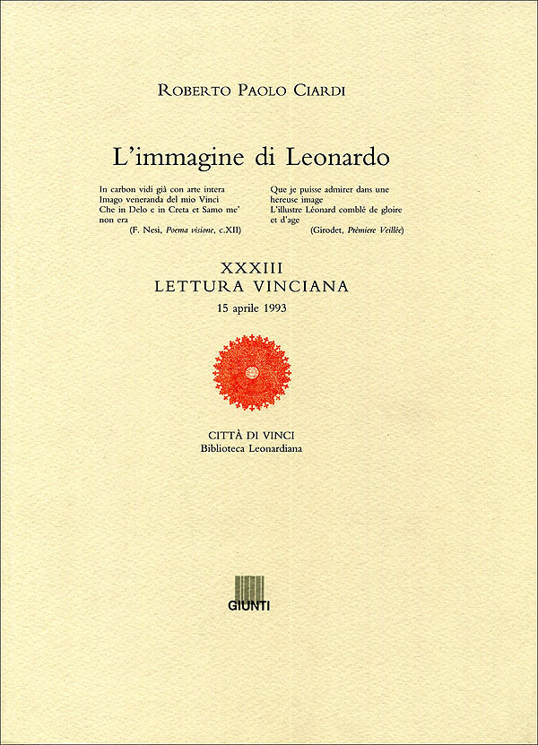 L'immagine di Leonardo::Letture vinciane - XXXIII