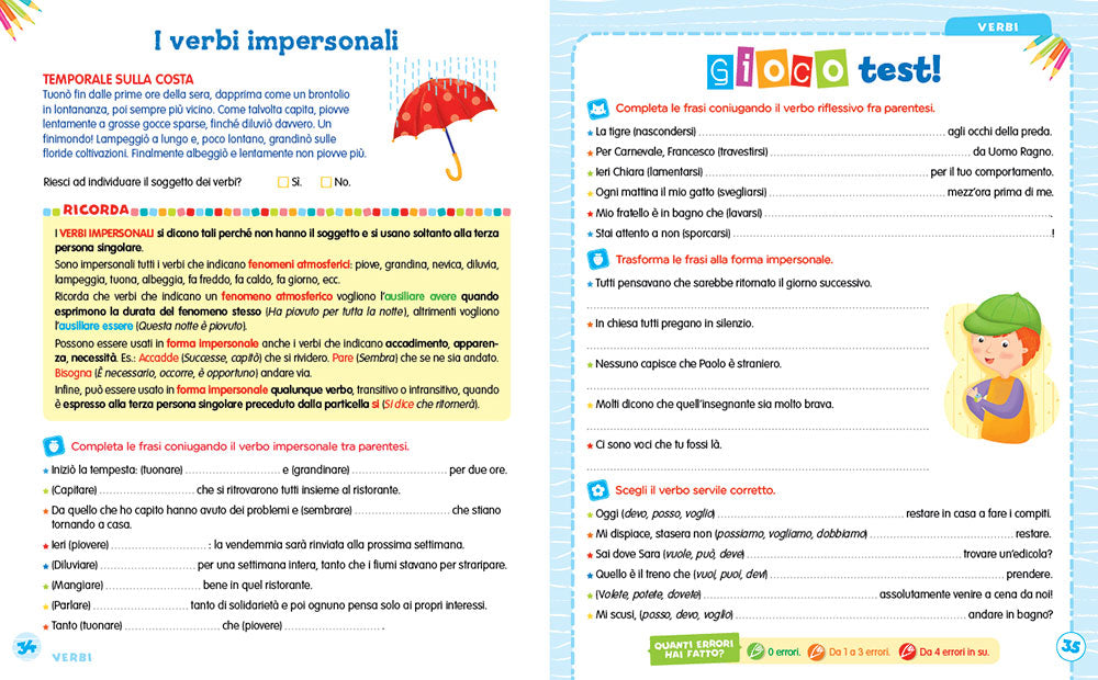 Imparo i verbi::Tante attività e giochi per non sbagliare più!
