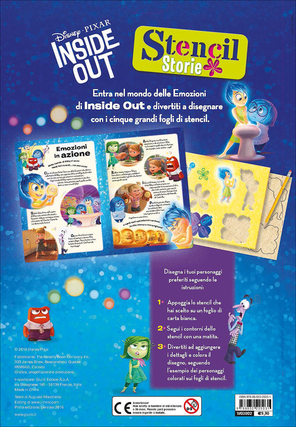 Stencil Storie - Inside Out::Una storia da leggere e disegnare - Con 5 fogli di stencil