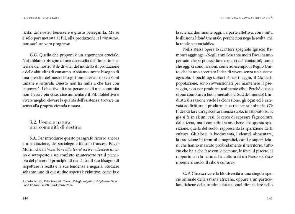 Il gusto di cambiare::la transizione ecologica come via per le felicità