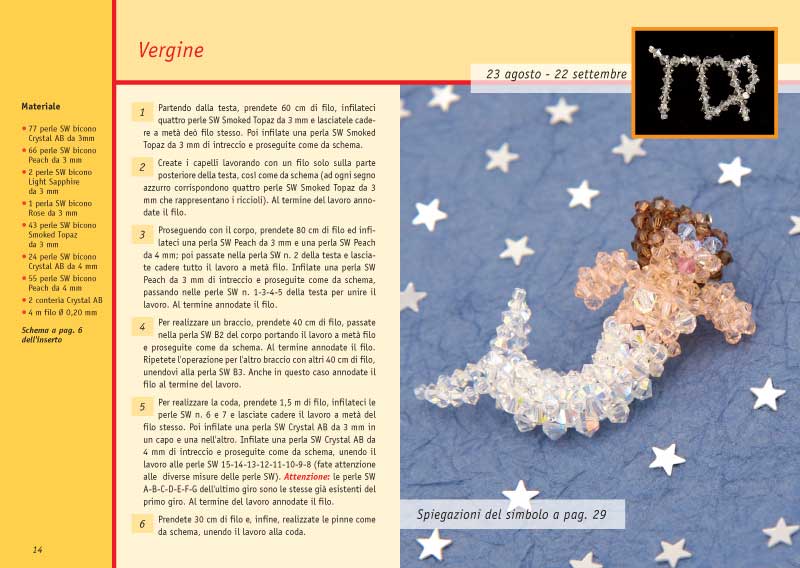 Creare gioielli: i Segni Zodiacali::Inserto degli schemi staccabile. Con cristalli Swarovski.