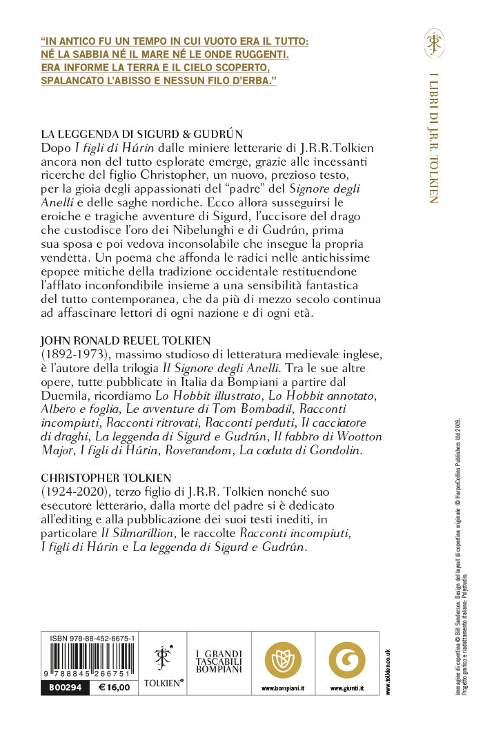 La leggenda di Sigurd e Gudrún::Testo originale a fronte