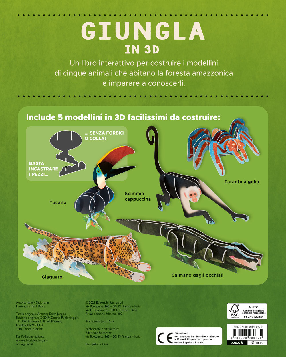 Giungla in 3D::Costruisci 5 animali dell’Amazzonia