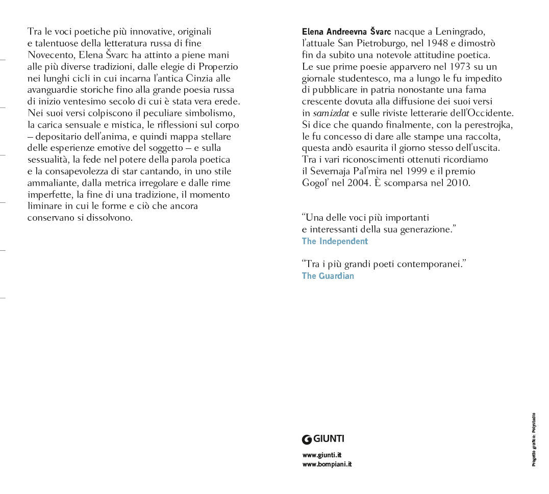 Mattino della seconda neve::Testo russo a fronte