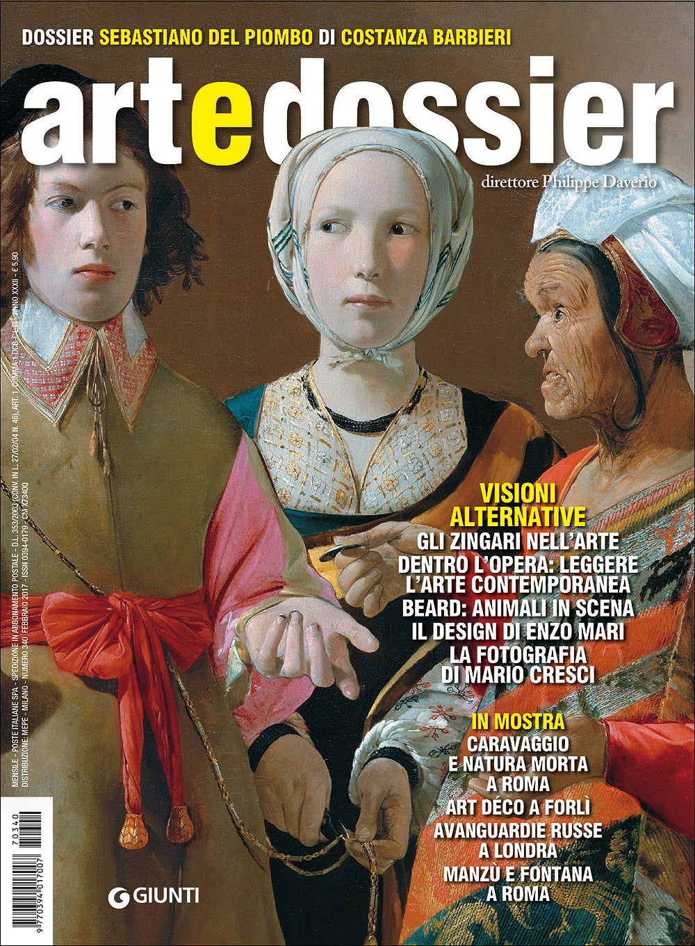 Art e dossier n. 340, febbraio 2017::allegato a questo numero il dossier: Sebastiano del Piombo di Costanza Barbieri