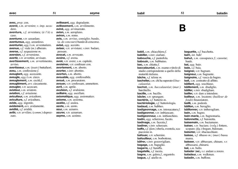 Dizionario francese-italiano italiano-francese