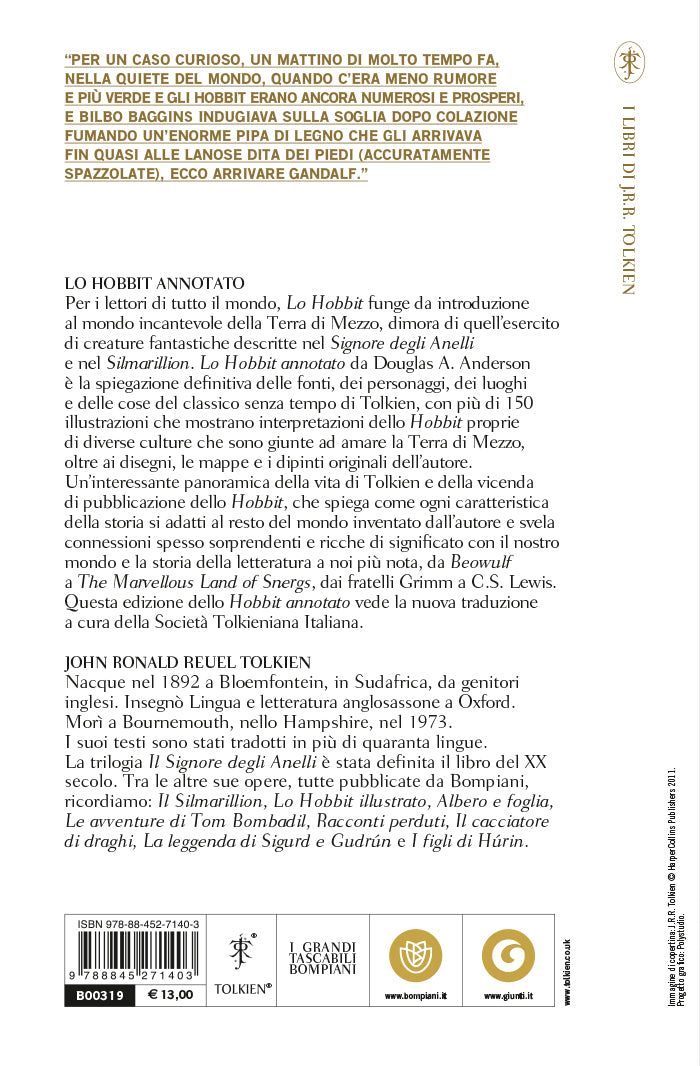 Lo Hobbit annotato::Da Douglas A. Anderson - Nuova traduzione a cura della Società Tolkeniana Italiana