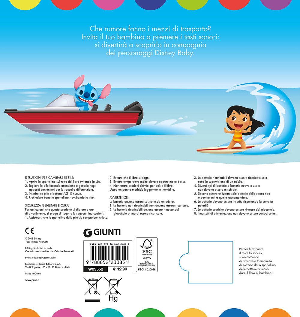 Premi e Ascolta - Disney Baby. Mezzi di trasporto::Premi i tasti e ascolta