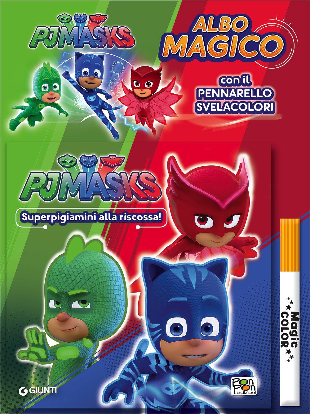 Albo Magico Pj Masks - Superpigiamini alla riscossa!::Con il pennarello svelacolori