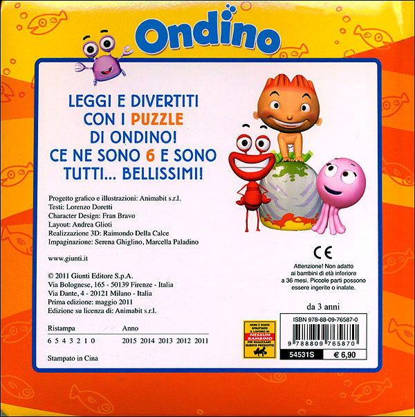 Il libro puzzle di Ondino::Contiene 6 puzzle!