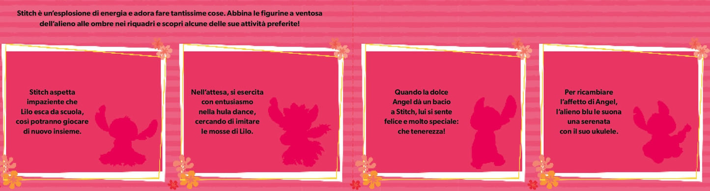 Stitch Leggi e attacca::1 libro, 8 figurine, 2 giochi da tavolo