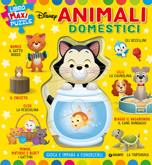 Libro Maxi Puzzle Disney Animali domestici::Gioca e impara a conoscerli