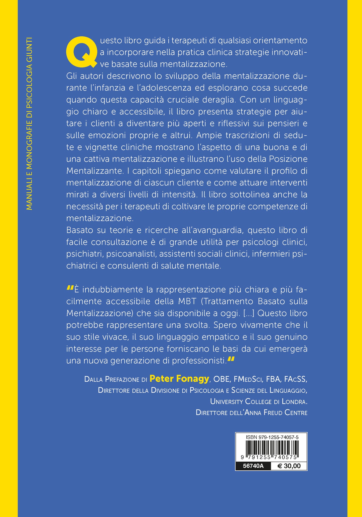 La mentalizzazione in psicoterapia::Una guida per i professionisti