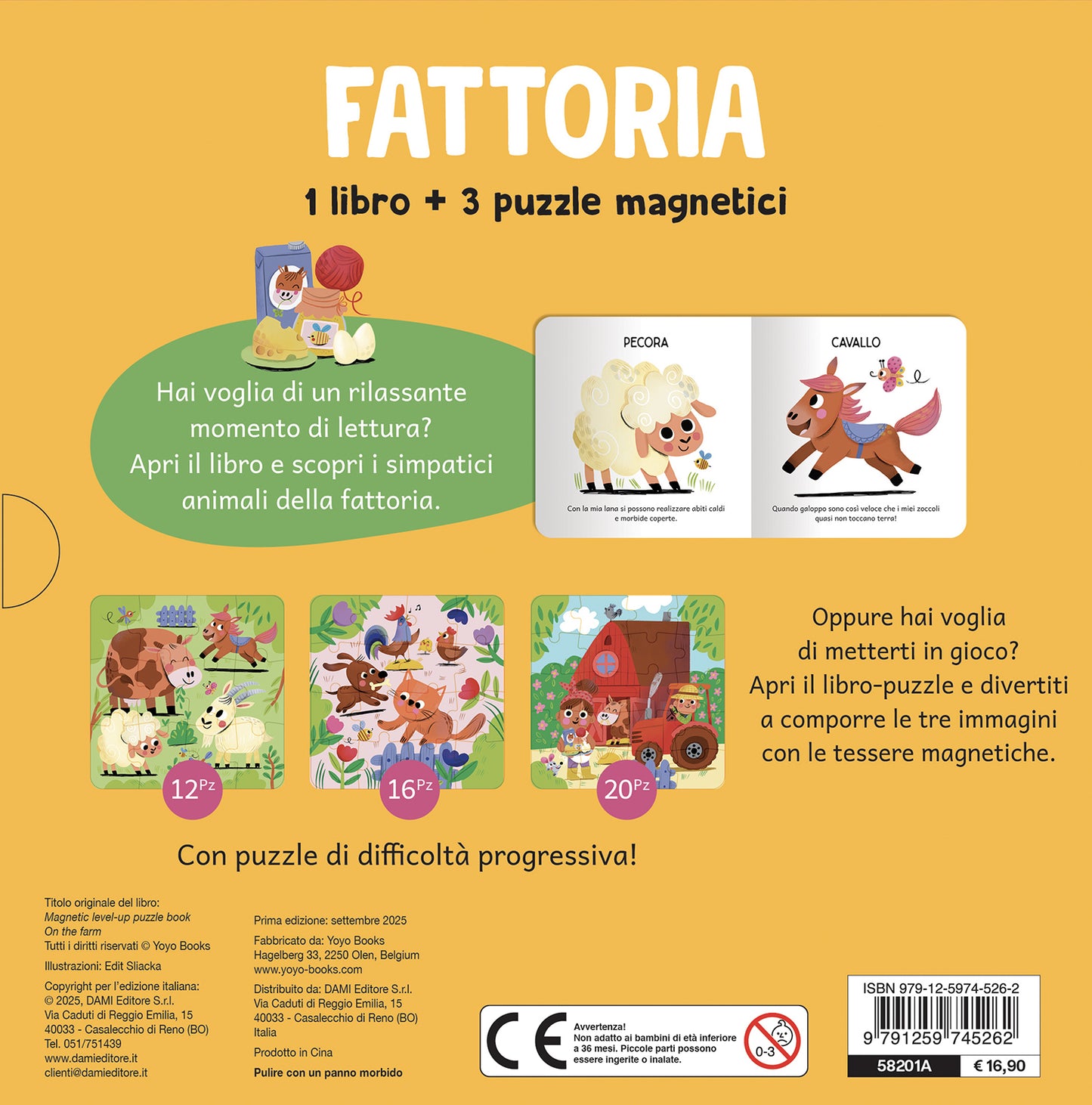 Fattoria::1 libro + 3puzzle magnetici