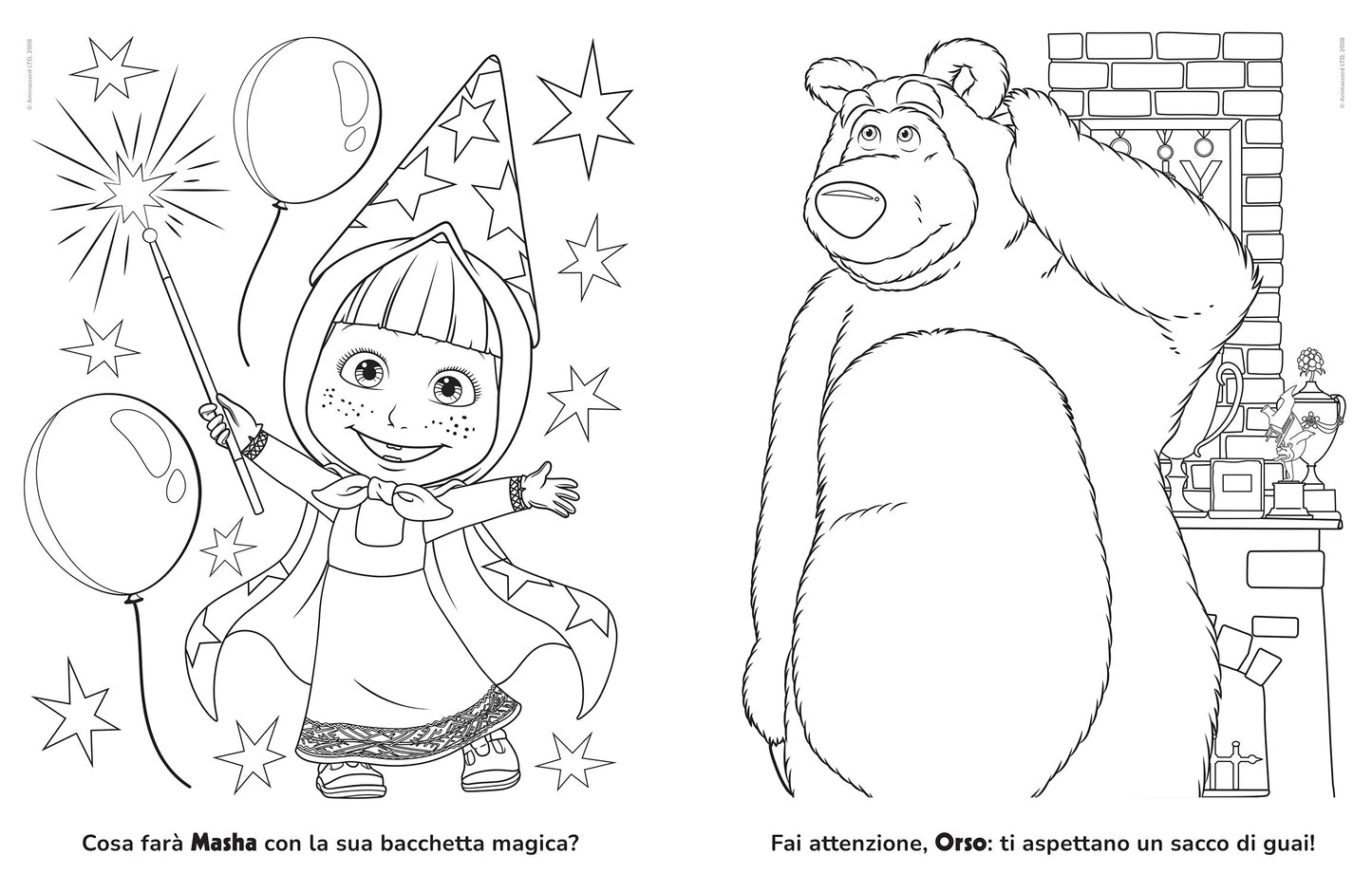 Masha e Orso. Il mio album pastello. Giochiamo con i colori!