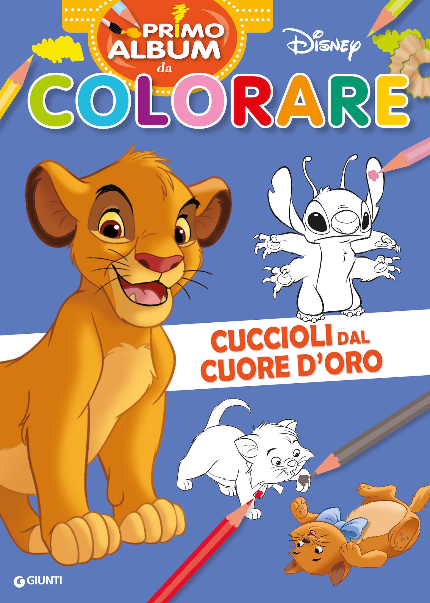 Cuccioli dal cuore d'oro Primo album da colorare Disney::Re Leone