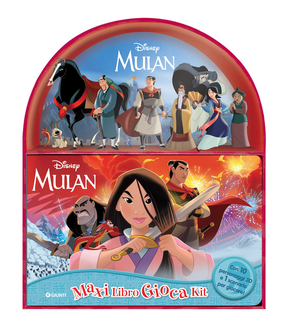 Mulan Maxi LibroGiocaKit::Con 10 personaggi 3D e 1 scenario per giocare!