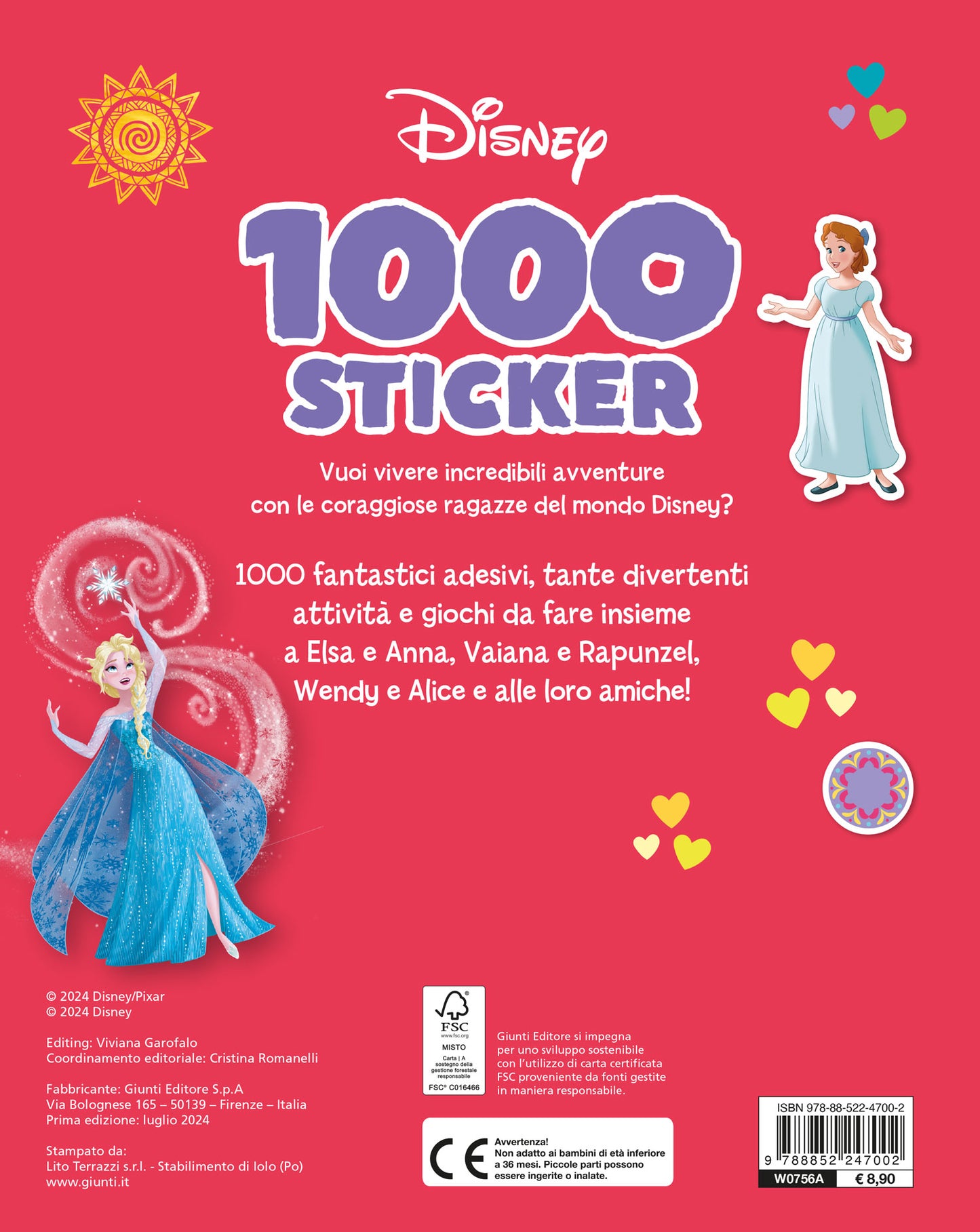 Ragazze coraggiose 1000 Sticker Disney::Tanti giochi e attività
