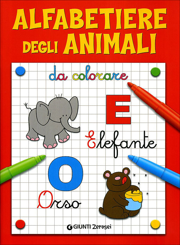 Alfabetiere degli Animali da colorare