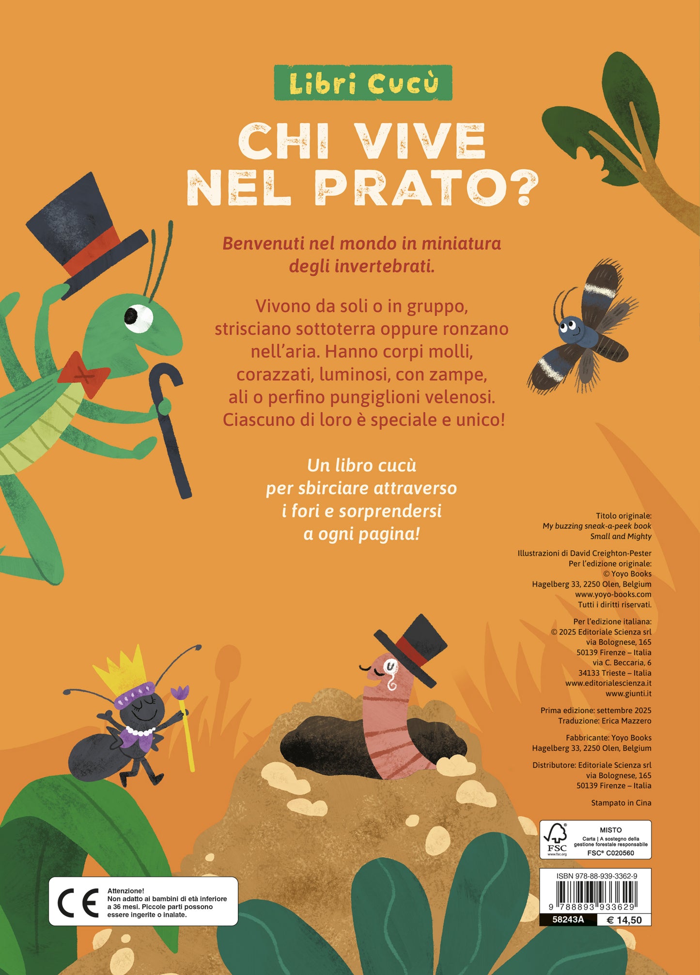 Chi vive nel prato?::Per sbirciare attraverso i fori e sorprendersi a ogni pagina!