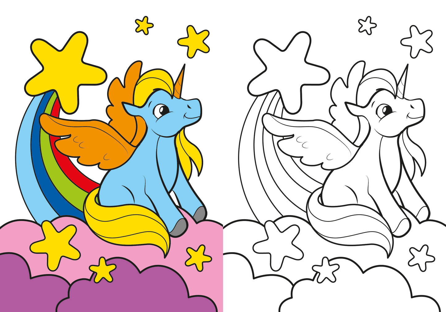 Unicorni::Tanti simpatici unicorni da colorare