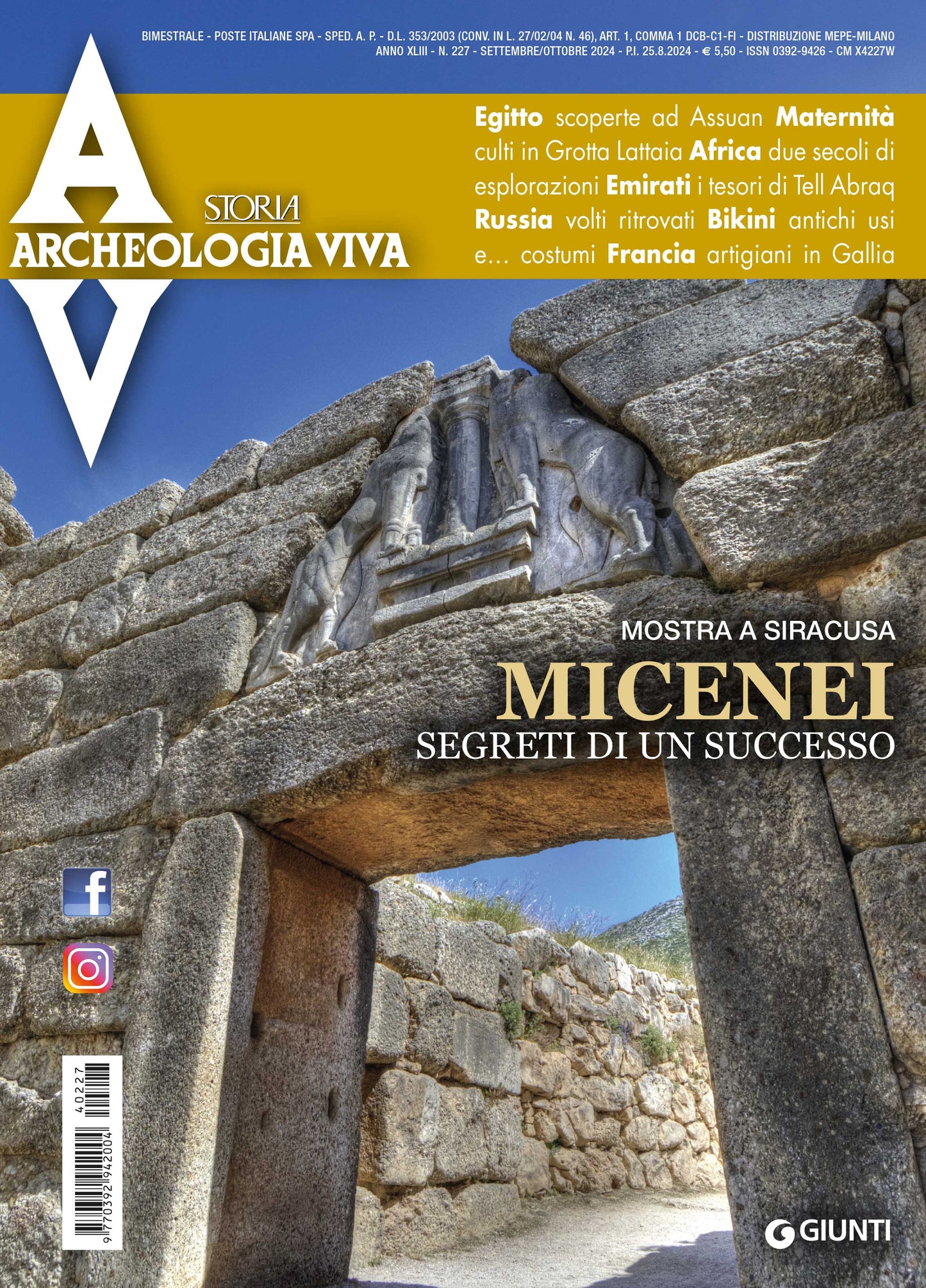 Archeologia Viva n. 227 - settembre/ottobre 2024