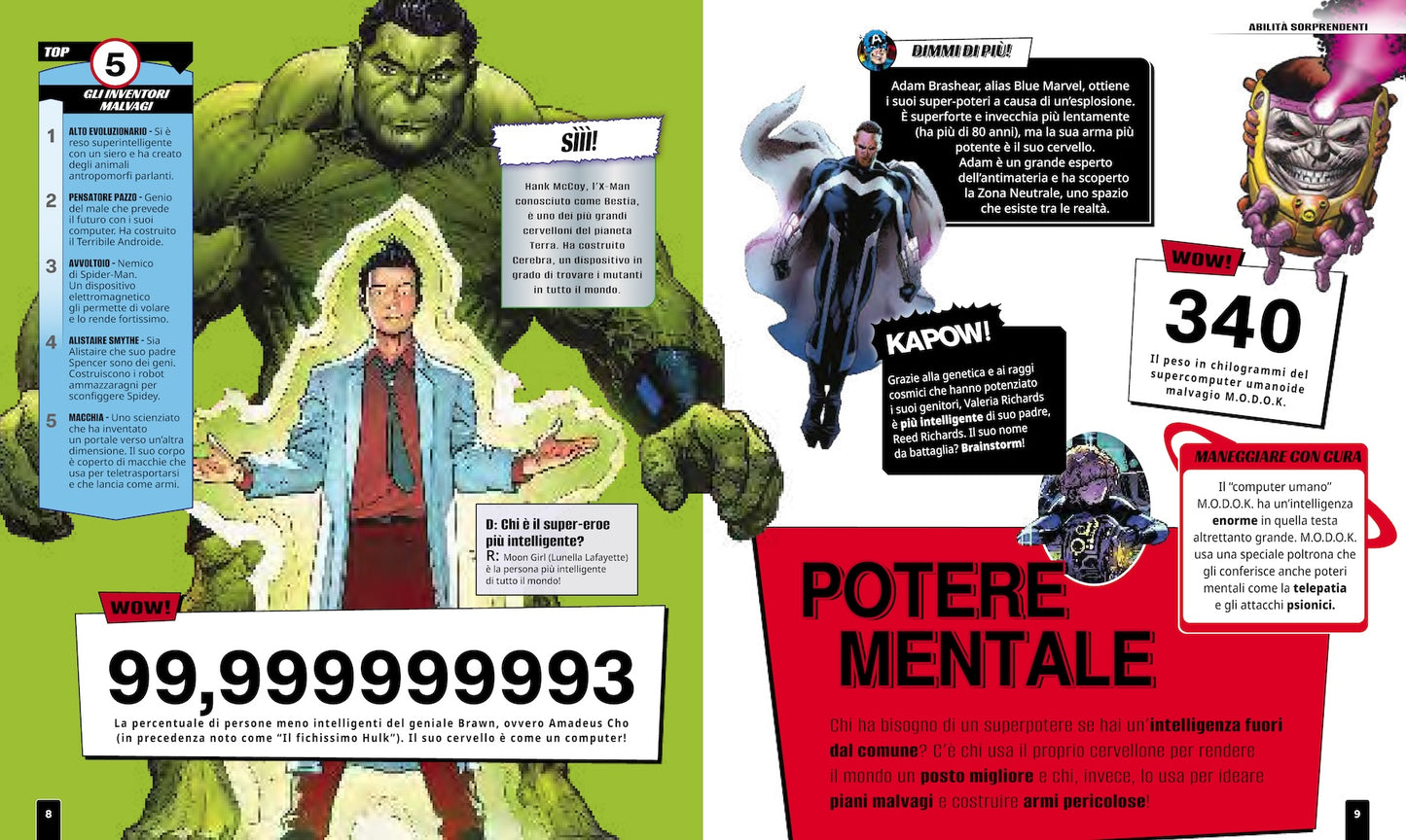 Marvel Record incredibili::Superpoteri e numeri sorprendenti