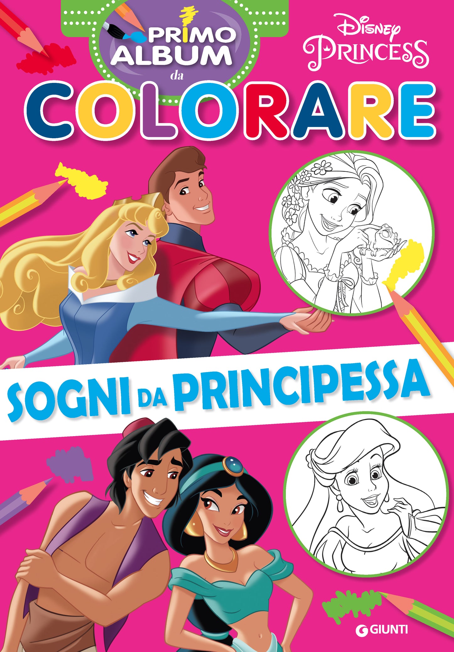Primo album da colorare Disney Princess::Sogni da Principessa