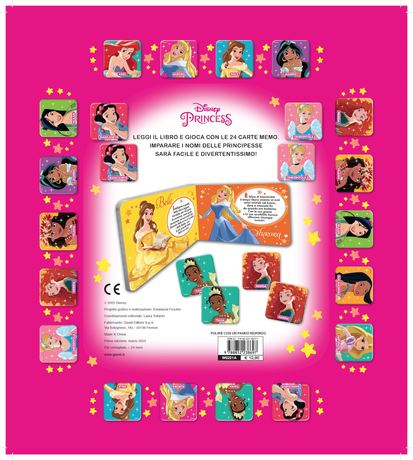 Principesse Memo leggi e gioca Disney Princess::Un libro e 24 carte per giocare