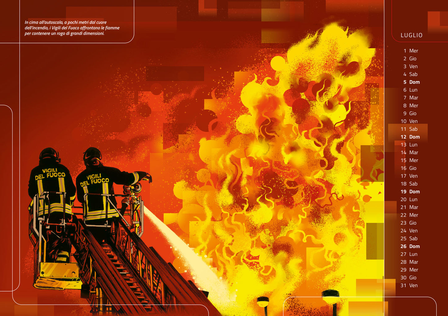 Calendario 2026 Vigili del Fuoco - da parete::Nel segno del soccorso