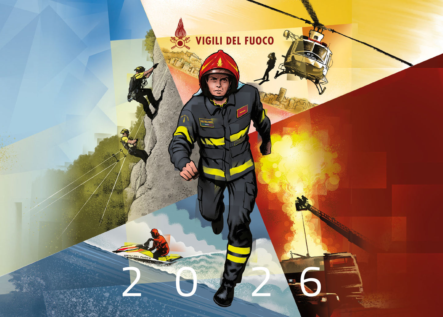 Calendario 2026 Vigili del Fuoco - da tavolo::Nel segno del soccorso