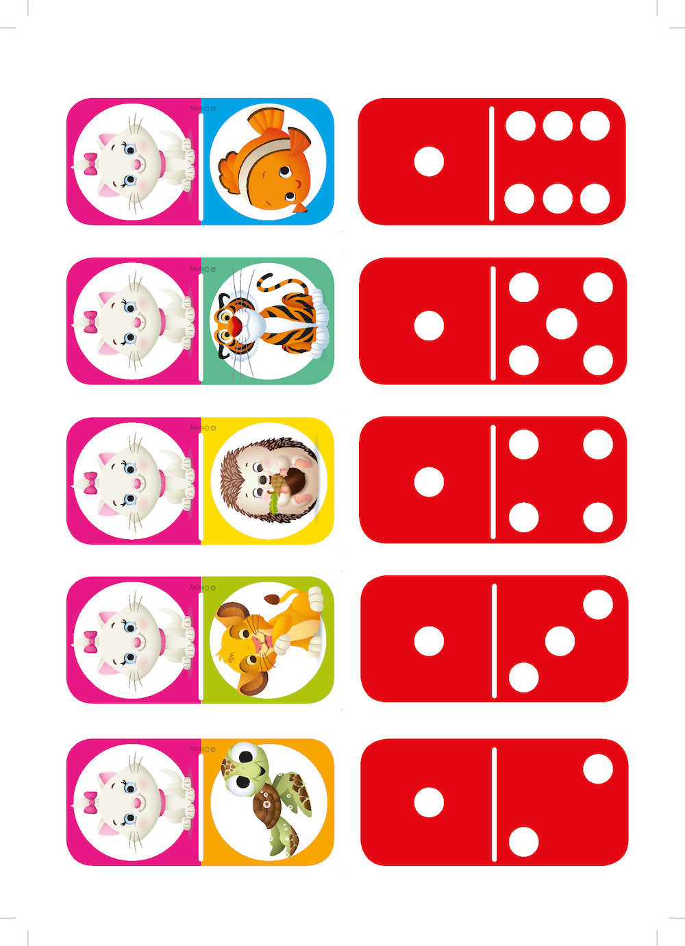 Libro Domino Disney Animali e Numeri