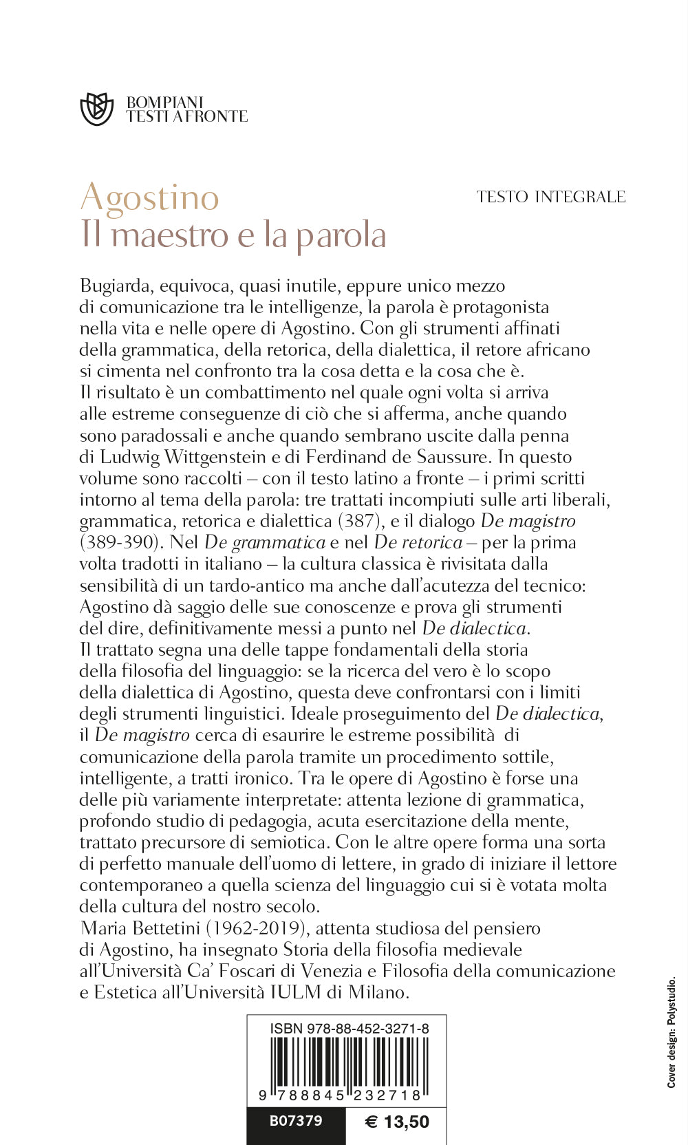 Il maestro e la parola::Il maestro, la dialettica, la retorica, la grammatica. Testo latino a fronte