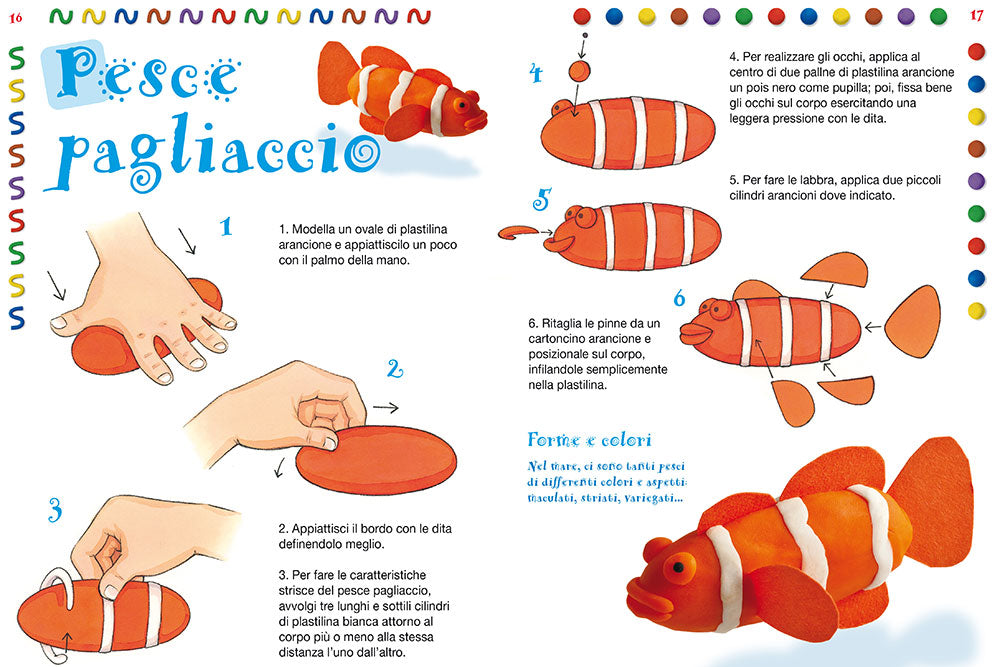 Modellare la plastilina con i bambini::Tanti modelli facili da realizzare spiegati passo dopo passo